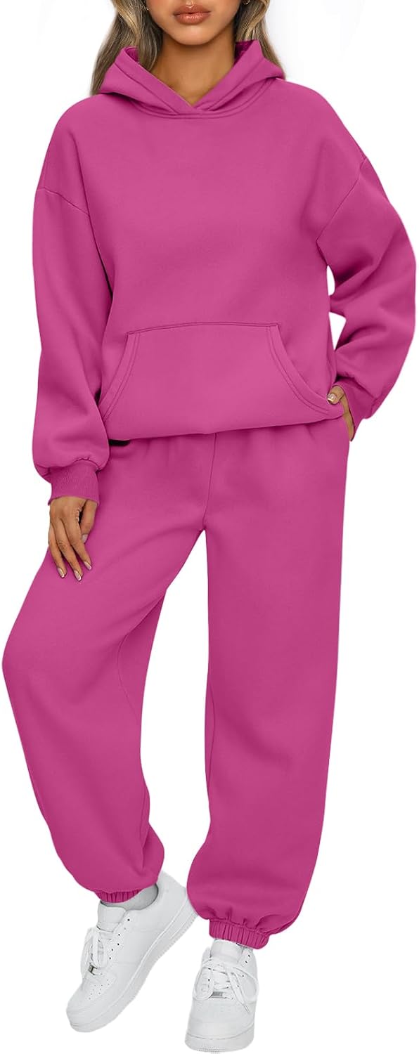 AUTOMET Women’s Oversized Fleece Hoodie & Joggers Set