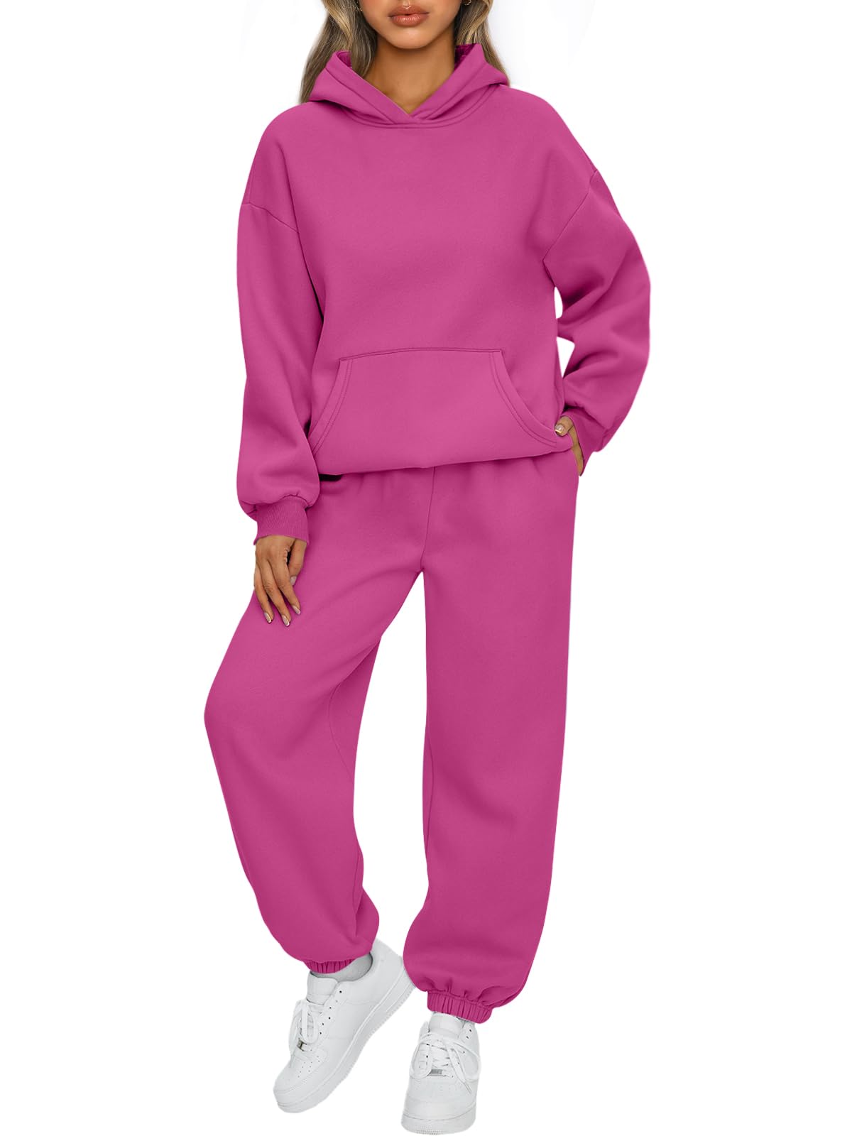 AUTOMET Women’s Oversized Fleece Hoodie & Joggers Set