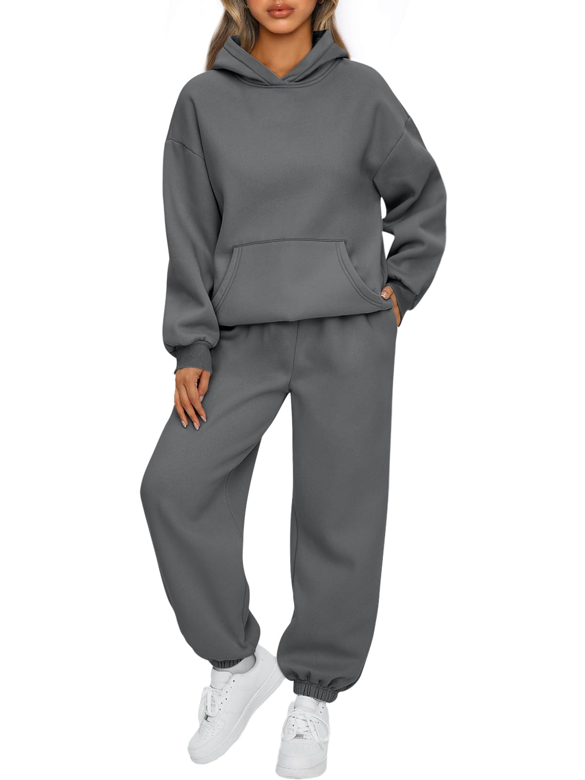 AUTOMET Women’s Oversized Fleece Hoodie & Joggers Set
