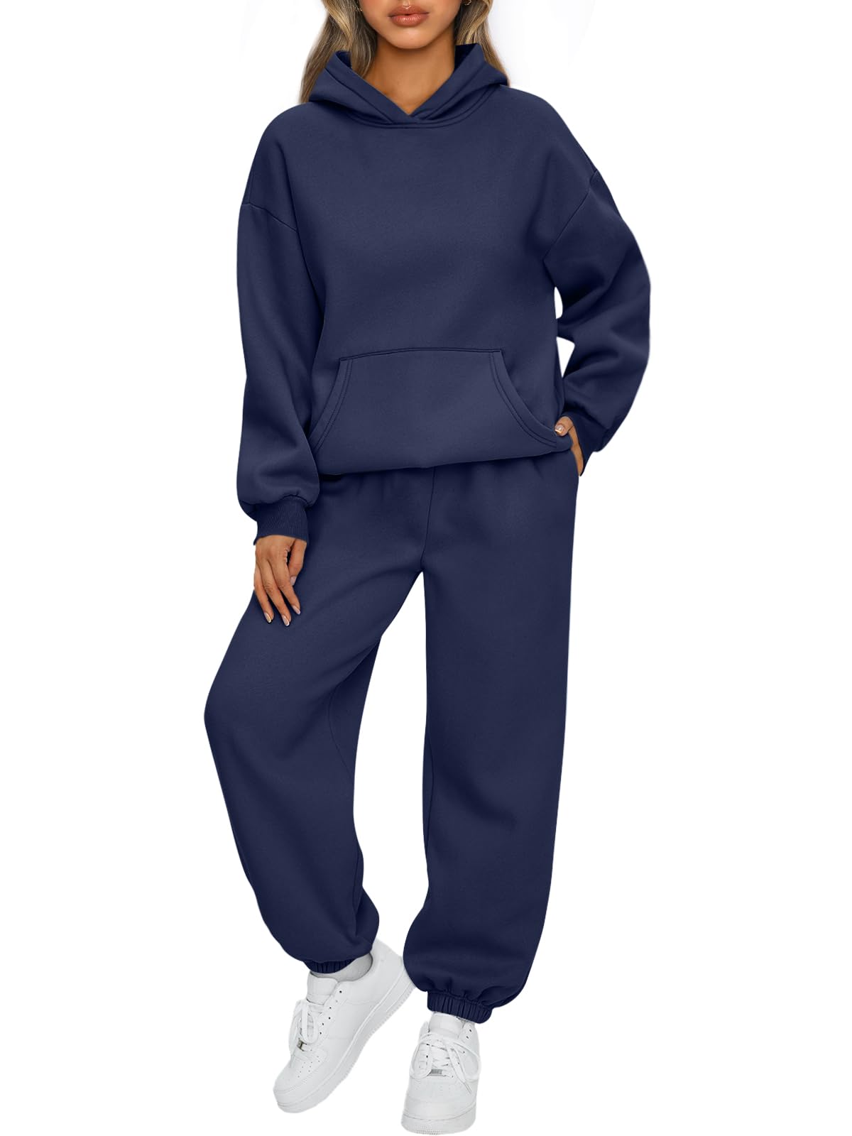AUTOMET Women’s Oversized Fleece Hoodie & Joggers Set