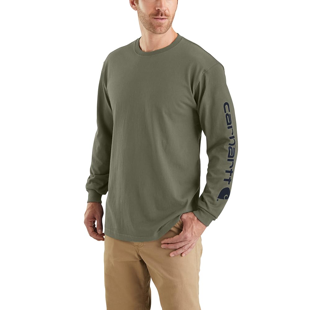 Carhartt Men’s Dearborn Loose Fit Long Sleeve Logo Tee