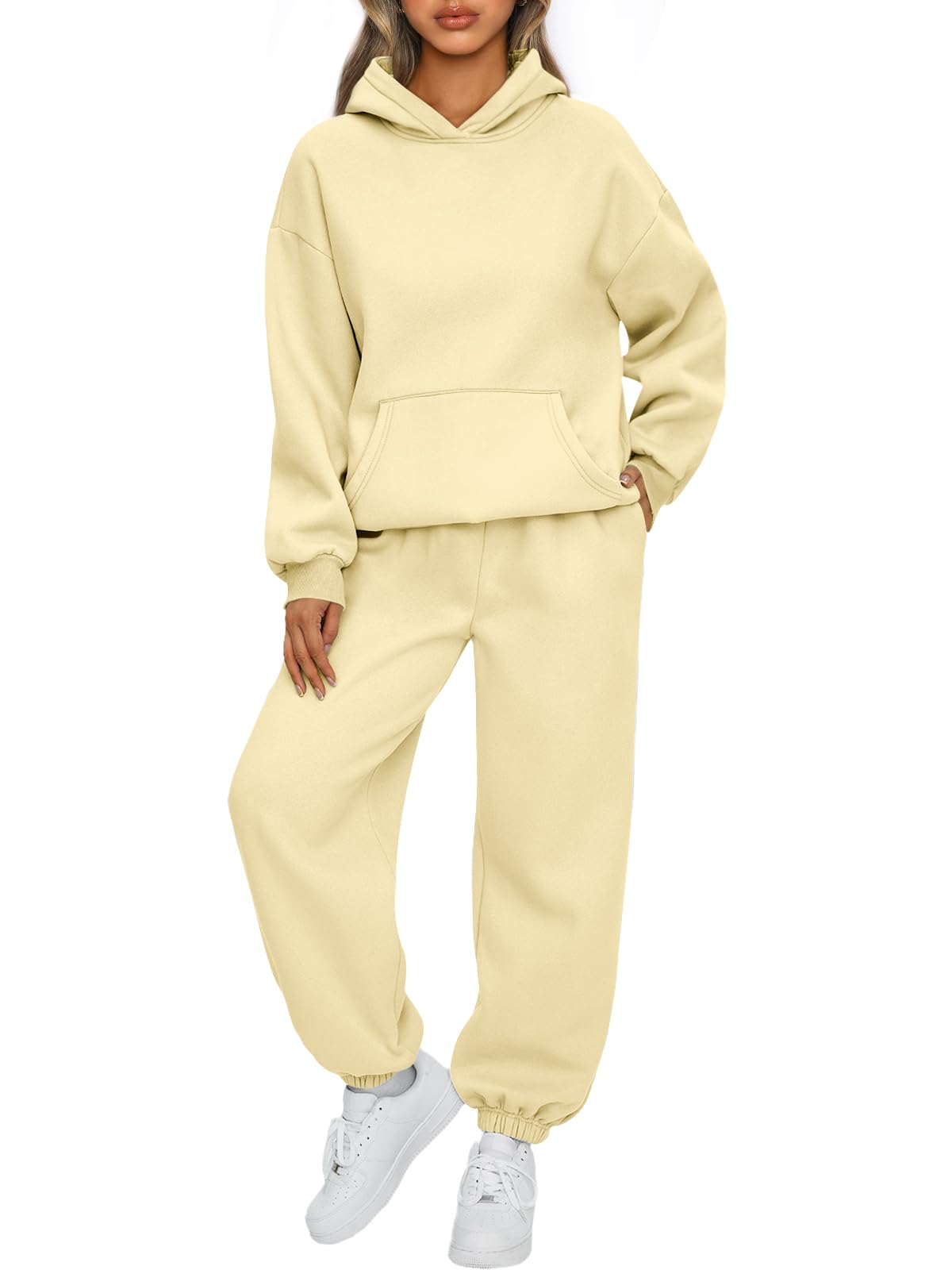 AUTOMET Women’s Oversized Fleece Hoodie & Joggers Set