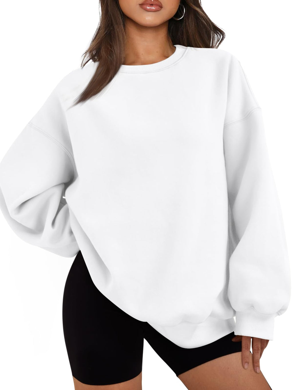 EFAN Women’s Oversized Fleece-Lined Crewneck Sweatshirt