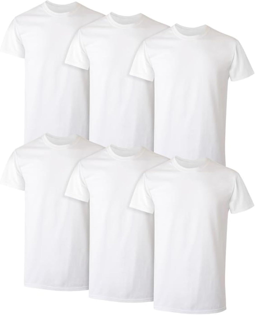 Hanes Men’s Stay-Tucked Cotton Crewneck Undershirts, Multipack