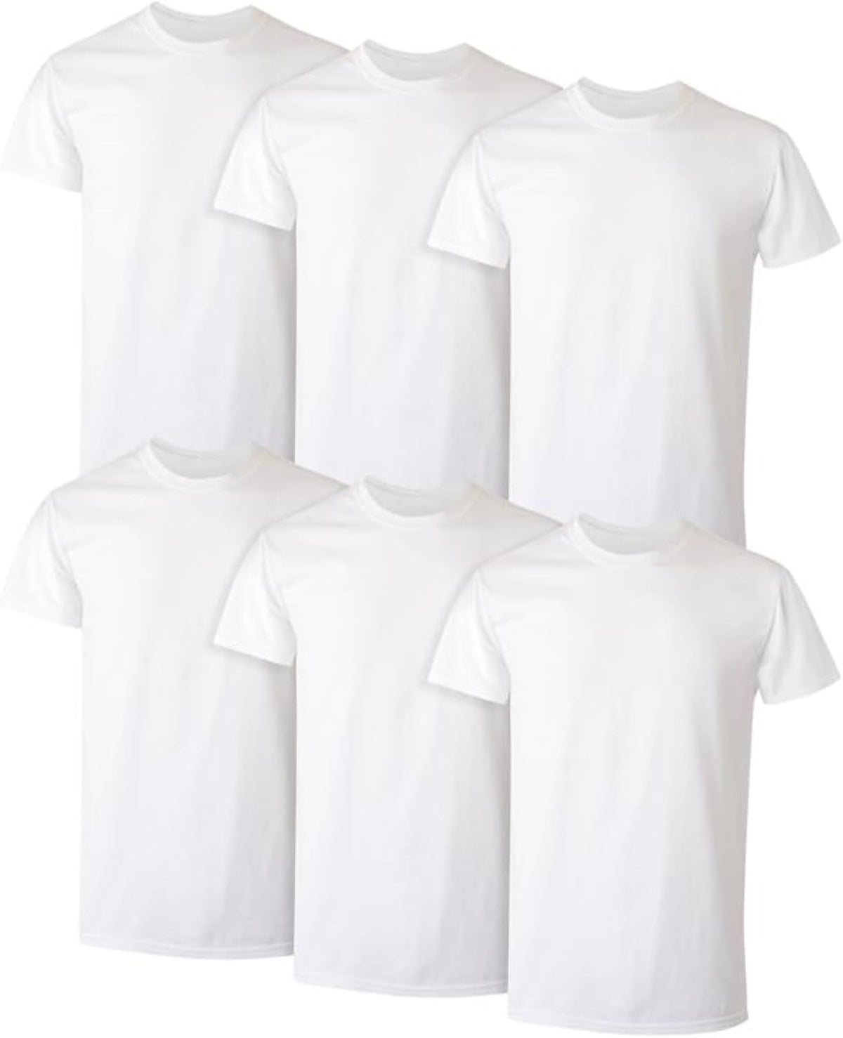 Hanes Men’s Stay-Tucked Cotton Crewneck Undershirts, Multipack