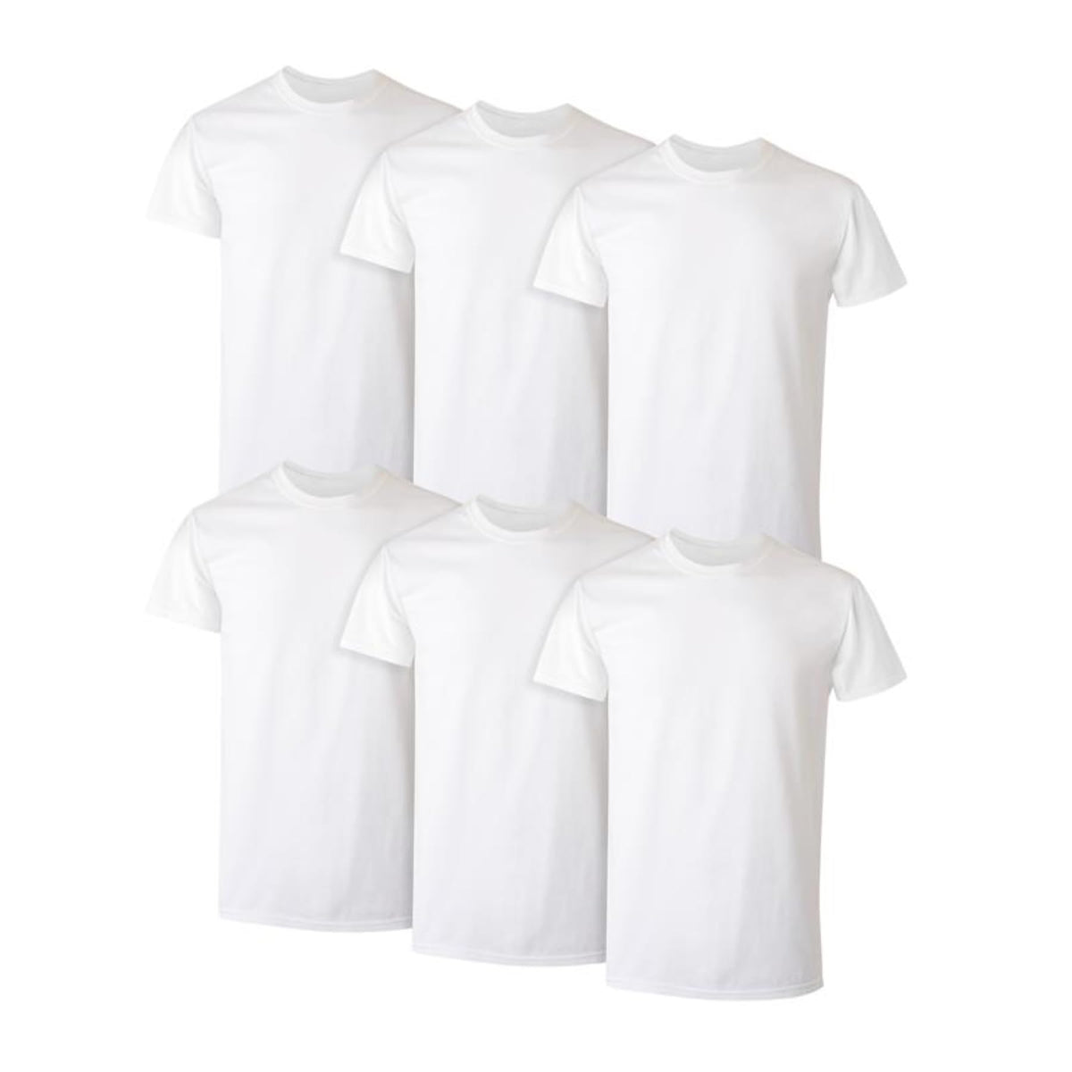 Hanes Men’s Stay-Tucked Cotton Crewneck Undershirts, Multipack
