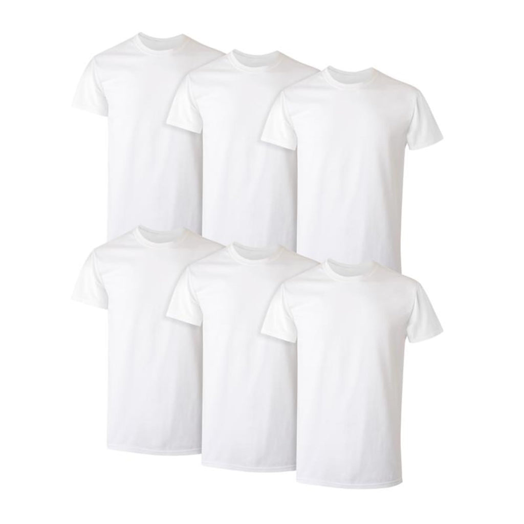 Hanes Men’s Stay-Tucked Cotton Crewneck Undershirts, Multipack