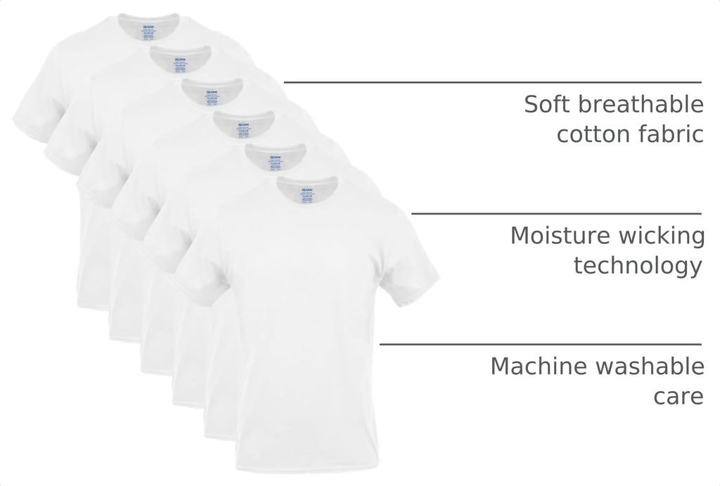 Gildan Men’s Cotton Crewneck T-Shirts, Multipack