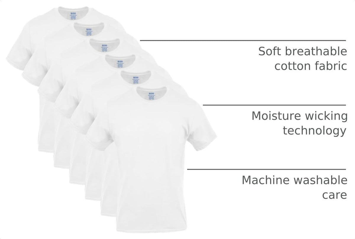 Gildan Men’s Cotton Crewneck T-Shirts, Multipack