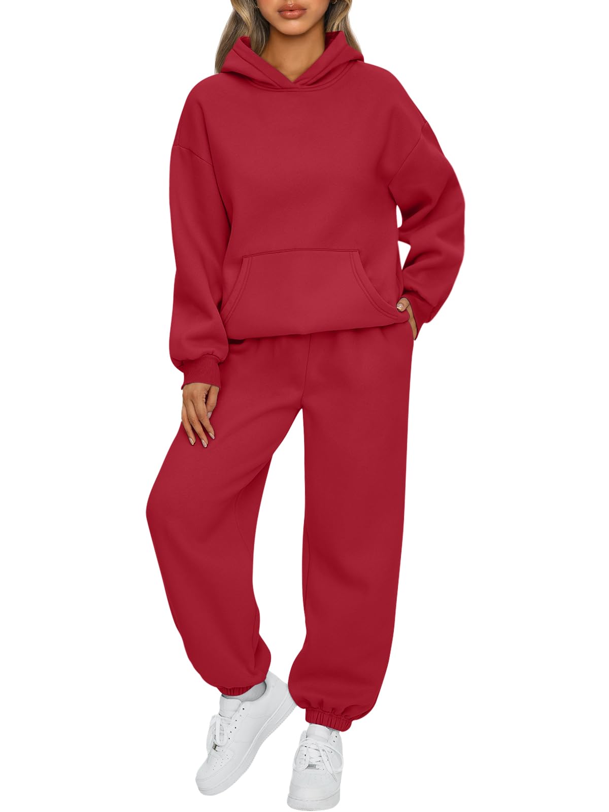 AUTOMET Women’s Oversized Fleece Hoodie & Joggers Set