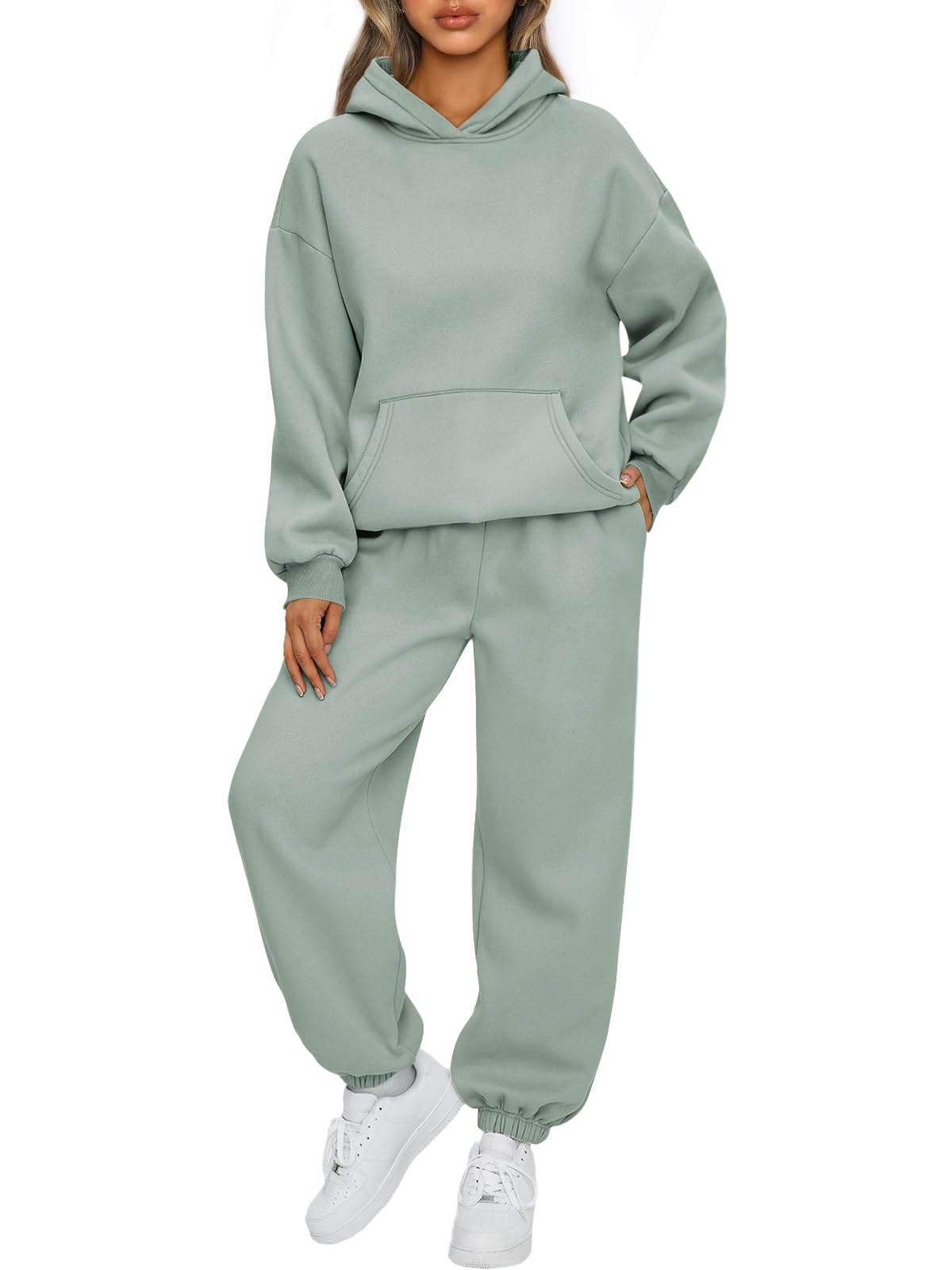 AUTOMET Women’s Oversized Fleece Hoodie & Joggers Set