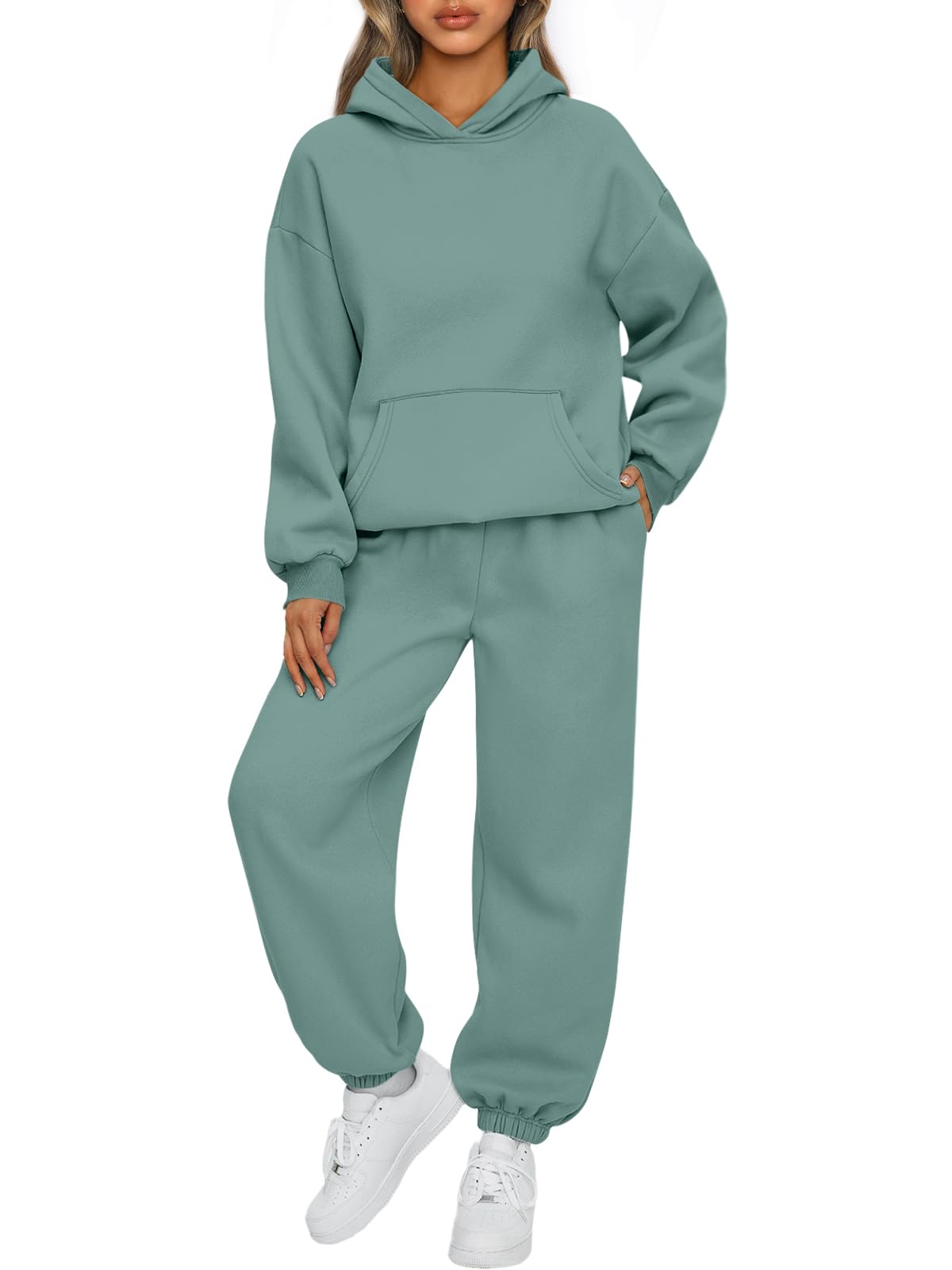 AUTOMET Women’s Oversized Fleece Hoodie & Joggers Set
