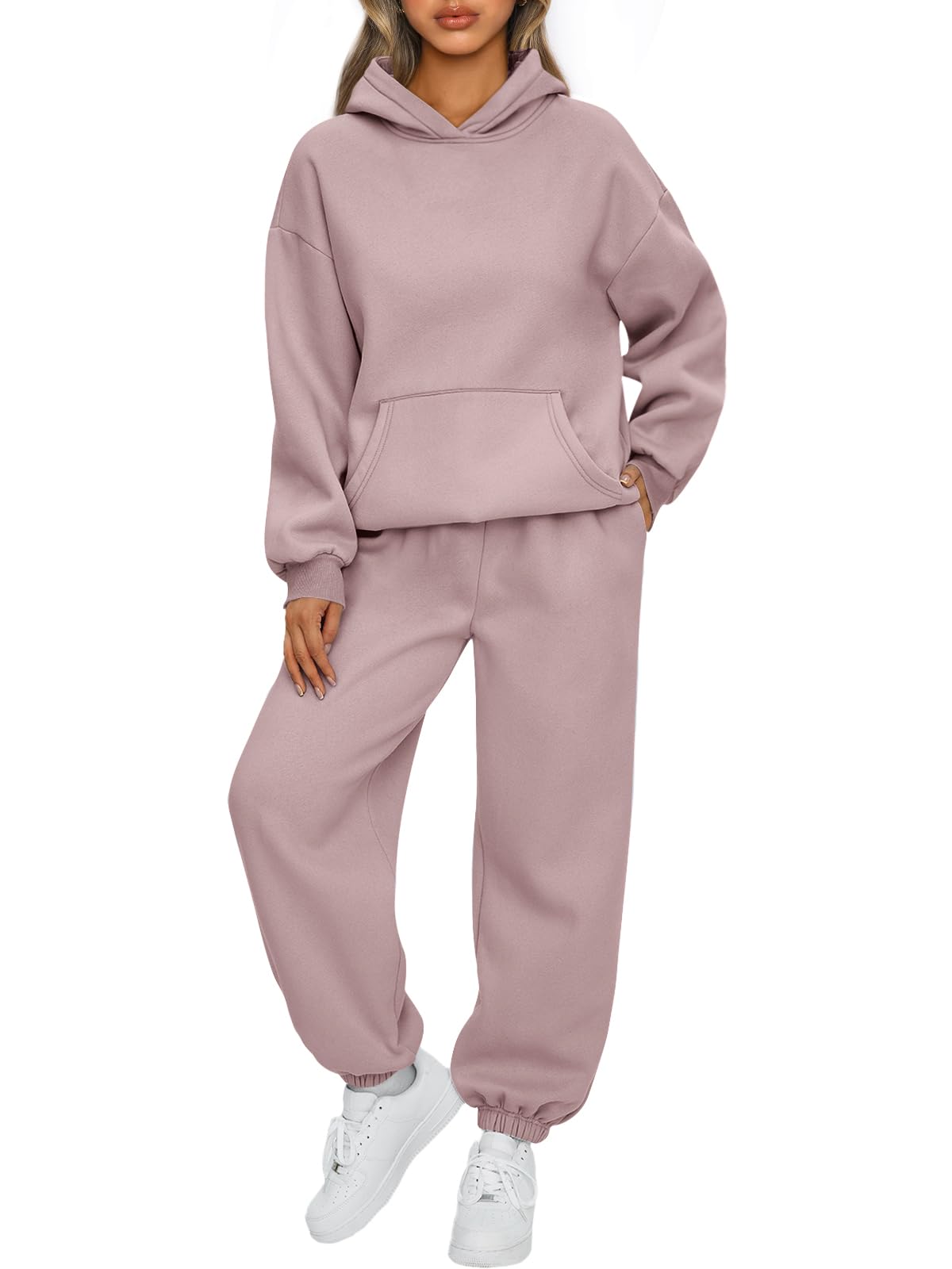 AUTOMET Women’s Oversized Fleece Hoodie & Joggers Set