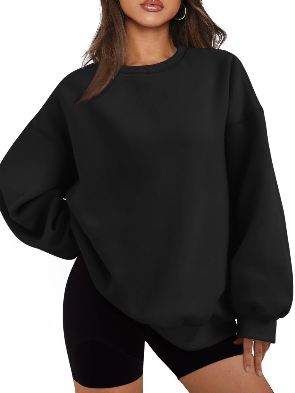 EFAN Women’s Oversized Fleece-Lined Crewneck Sweatshirt