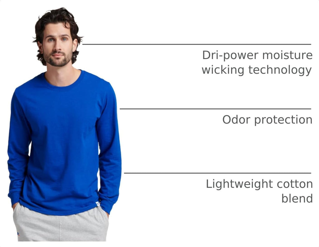Russell Athletic Men’s Dri-Power Long Sleeve Tee