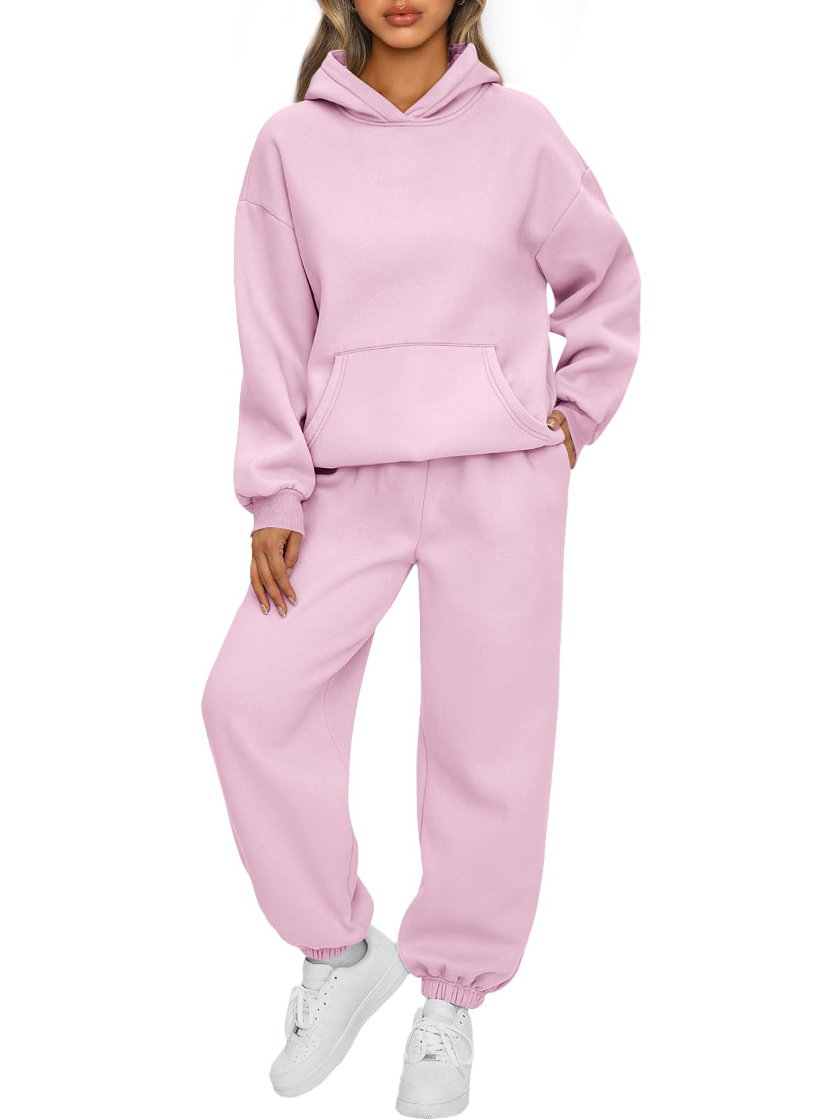 AUTOMET Women’s Oversized Fleece Hoodie & Joggers Set
