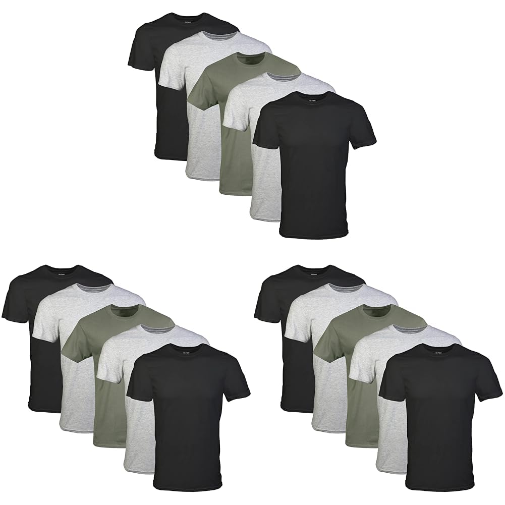 Gildan Men’s Cotton Crewneck T-Shirts, Multipack
