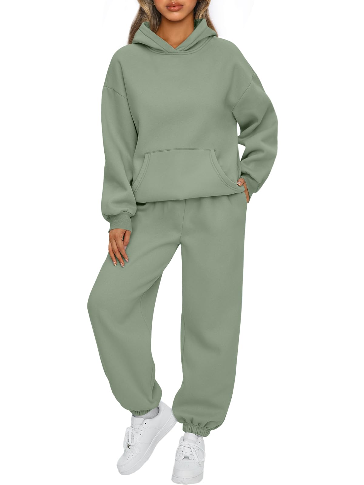 AUTOMET Women’s Oversized Fleece Hoodie & Joggers Set