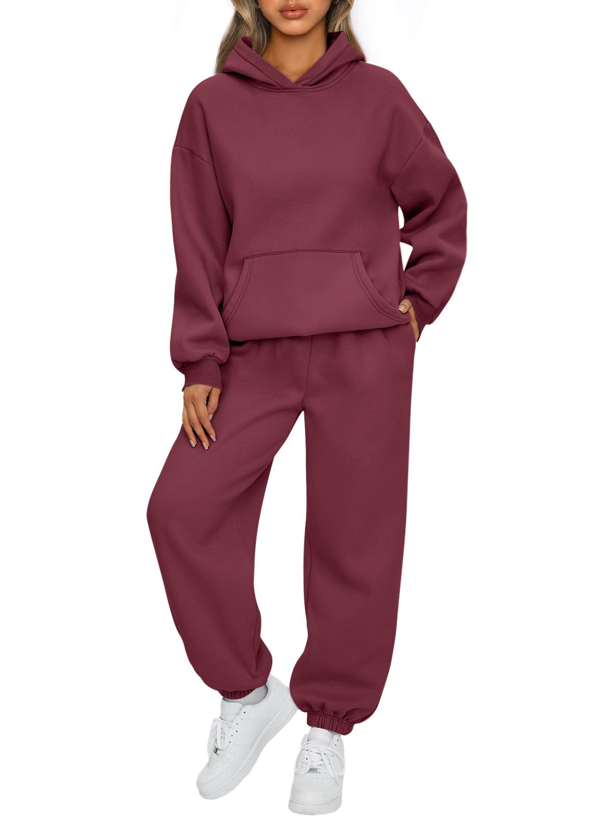 AUTOMET Women’s Oversized Fleece Hoodie & Joggers Set