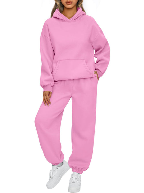 AUTOMET Women’s Oversized Fleece Hoodie & Joggers Set