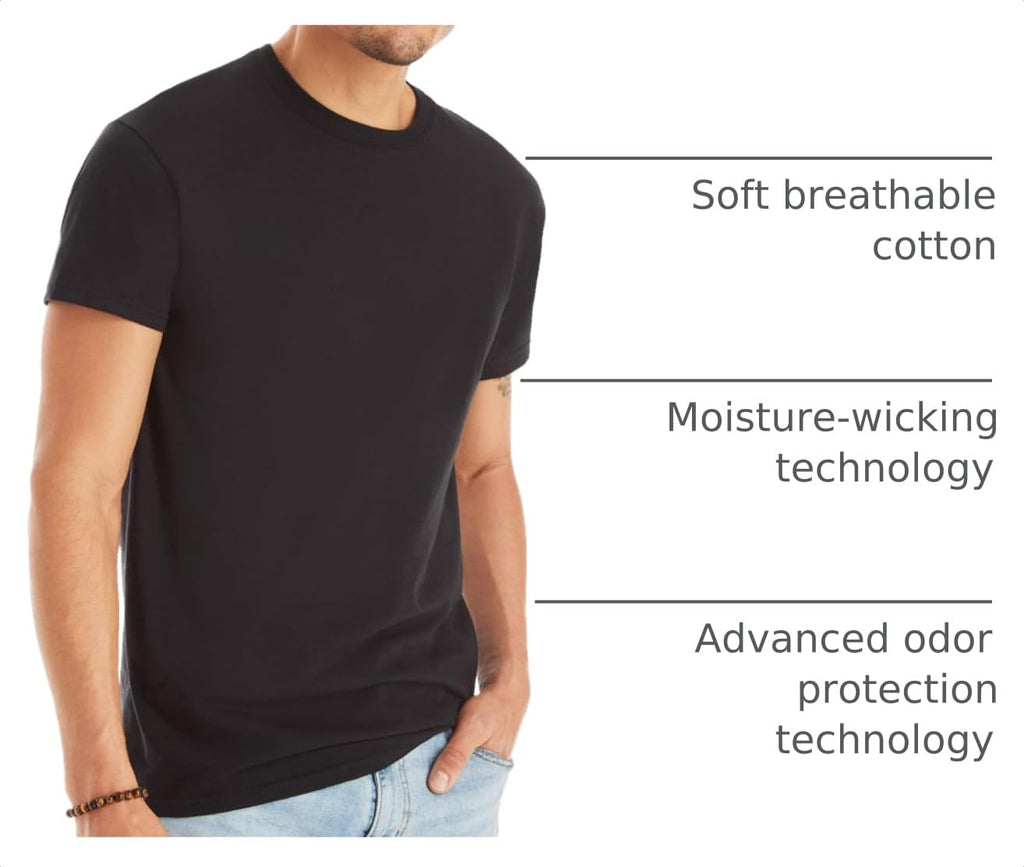 Hanes Men’s Stay-Tucked Cotton Crewneck Undershirts, Multipack