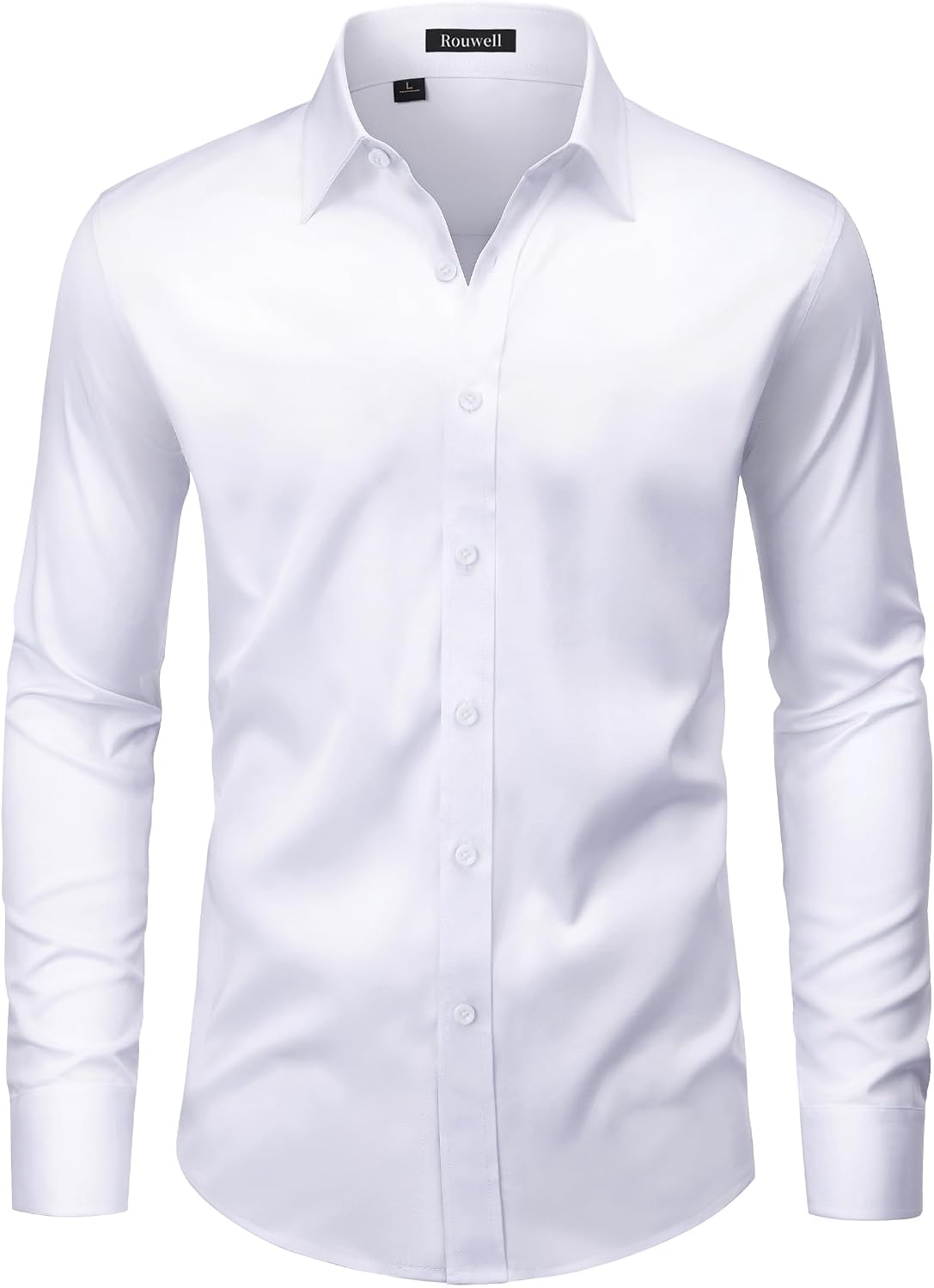 Men’s Regular Fit Long Sleeve Stretch Dress Shirt