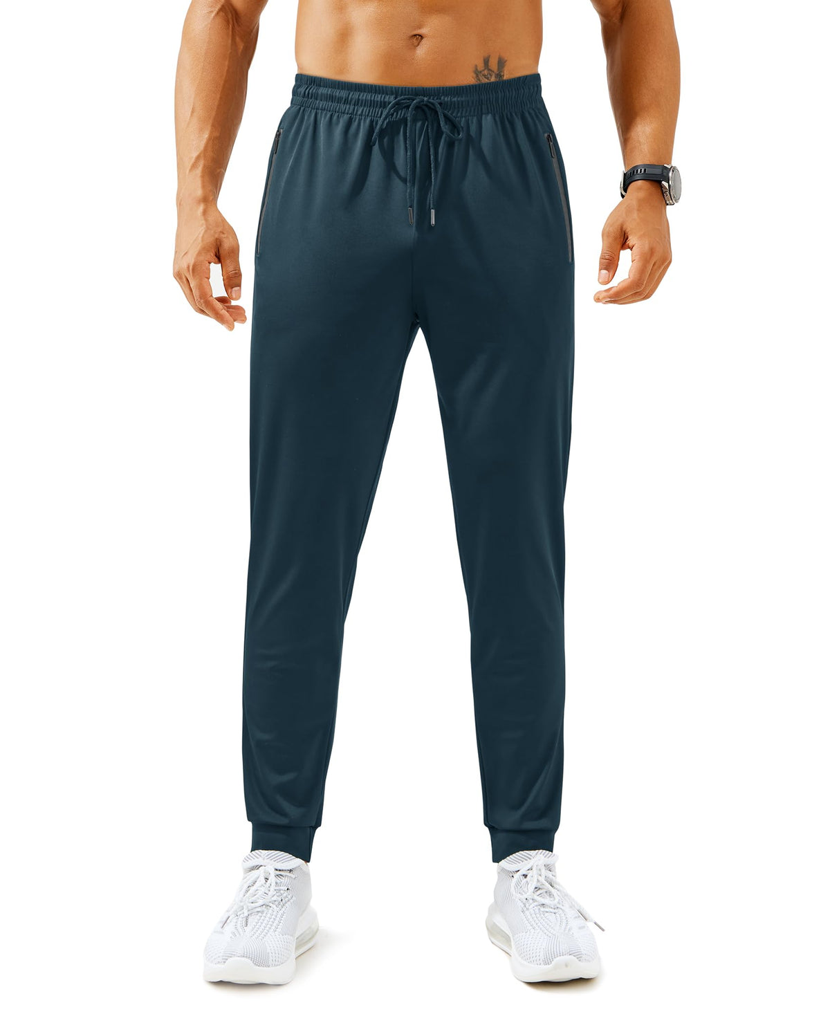 Men’s Lightweight Athletic Joggers with Zipper Pockets