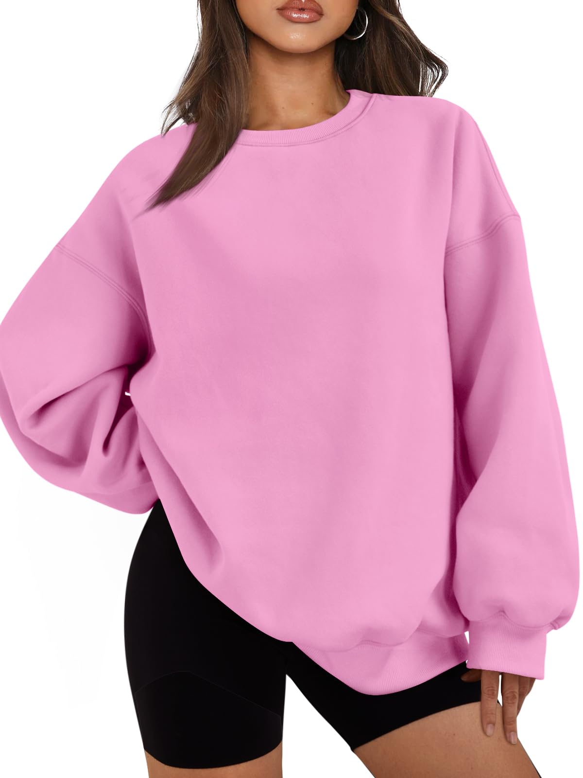EFAN Women’s Oversized Fleece-Lined Crewneck Sweatshirt