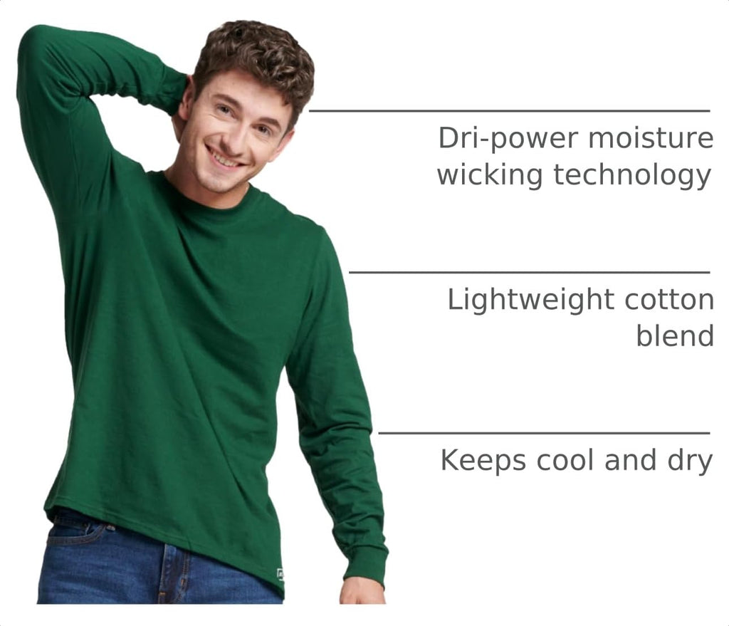 Russell Athletic Men’s Dri-Power Long Sleeve Tee