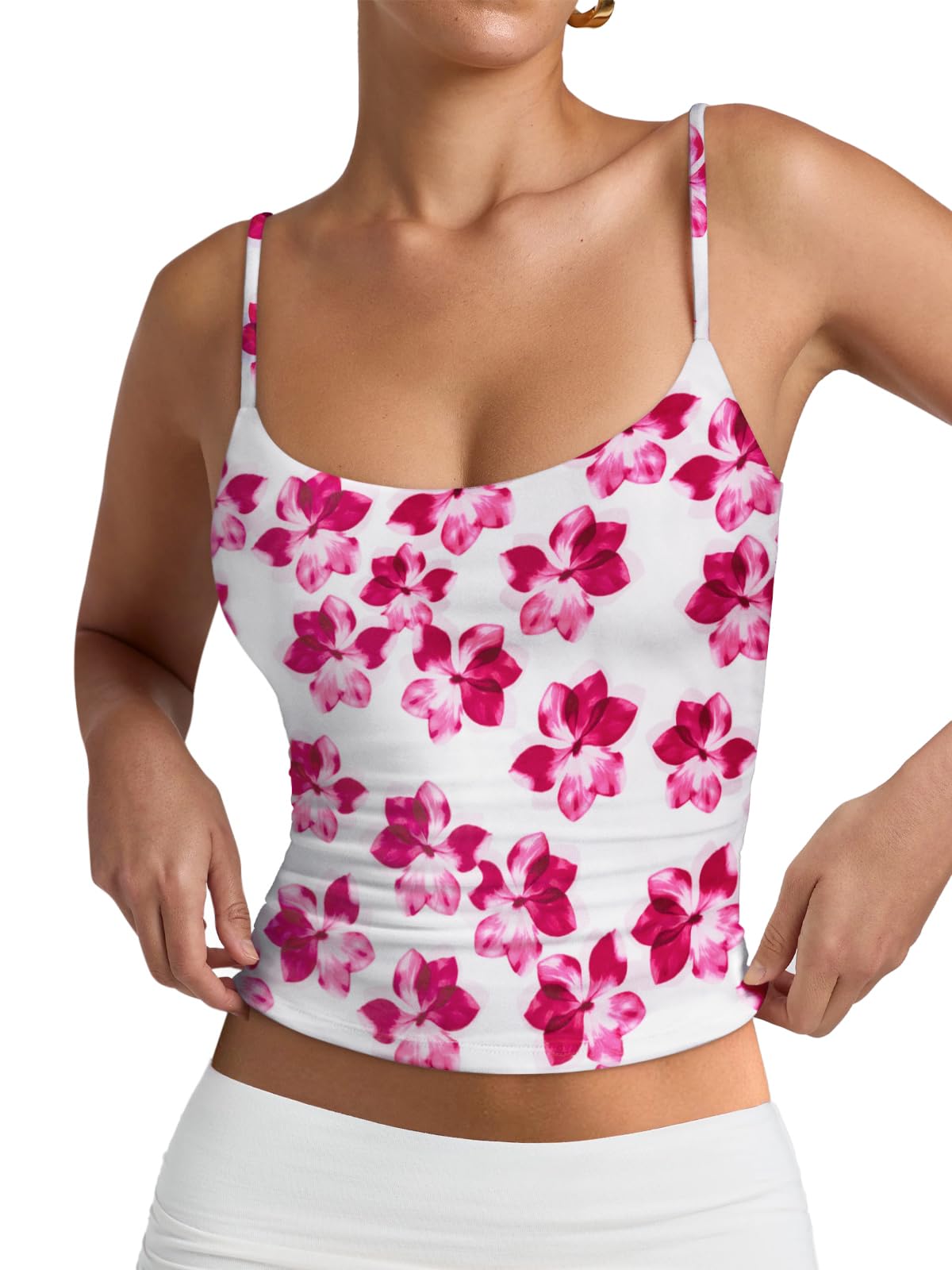 PINKMSTYLE Women’s Double-Lined Scoop Neck Cami