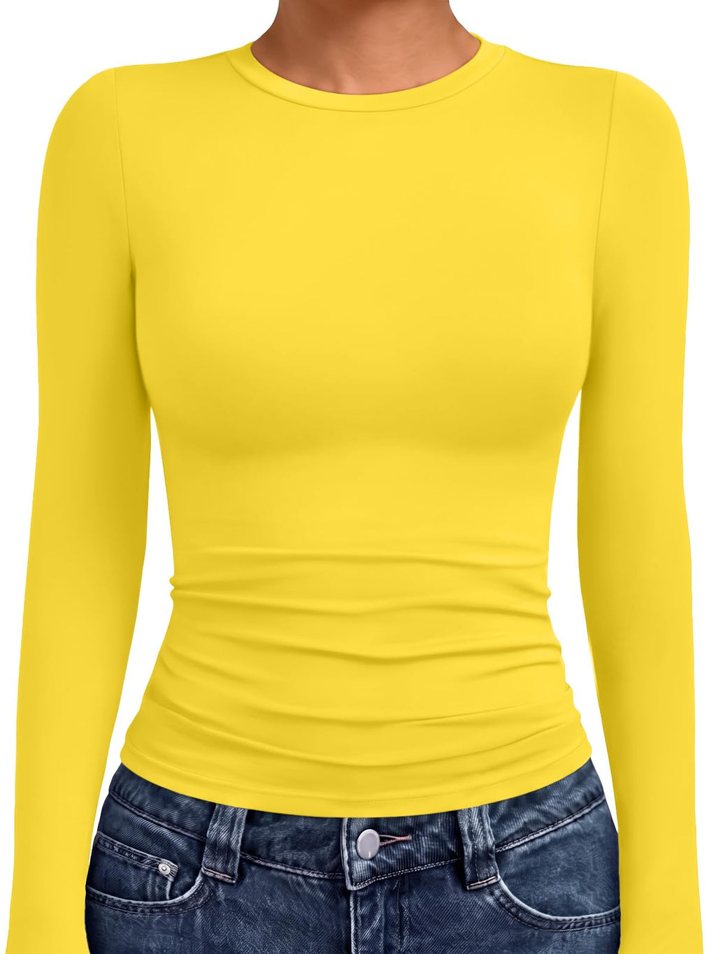 AUTOMET Women’s Fitted Long Sleeve Crewneck Top