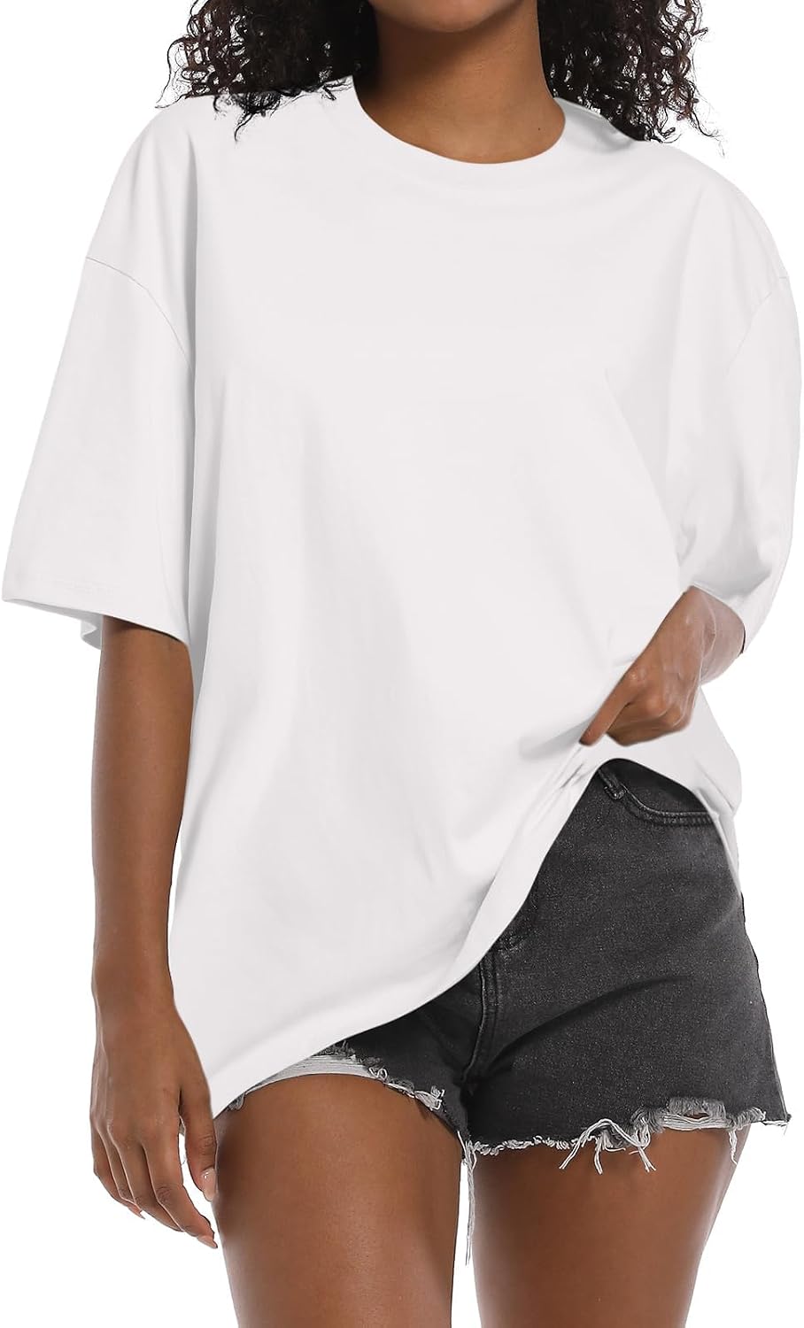 Women’s Oversized Vintage-Wash Cotton Tee