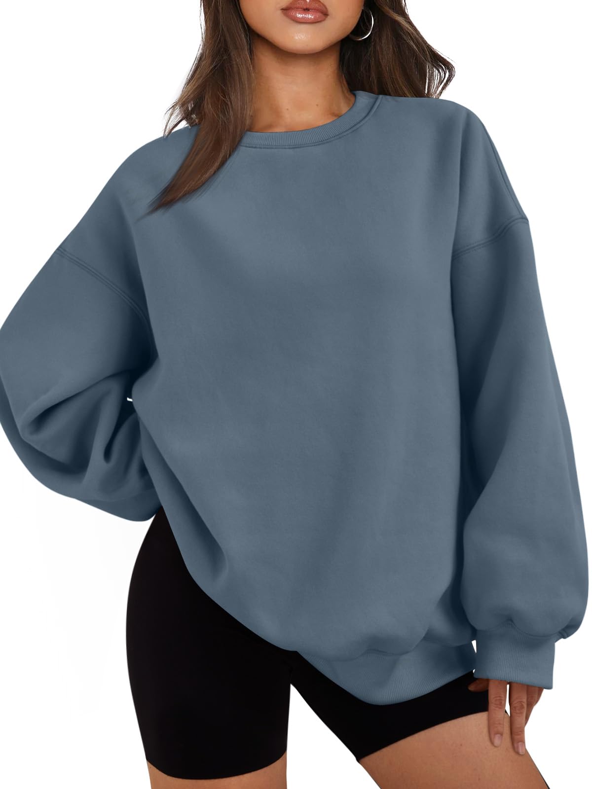 EFAN Women’s Oversized Fleece-Lined Crewneck Sweatshirt