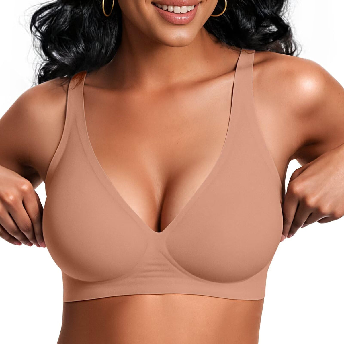 Vertvie Women’s Wireless Plunge Jelly Bra