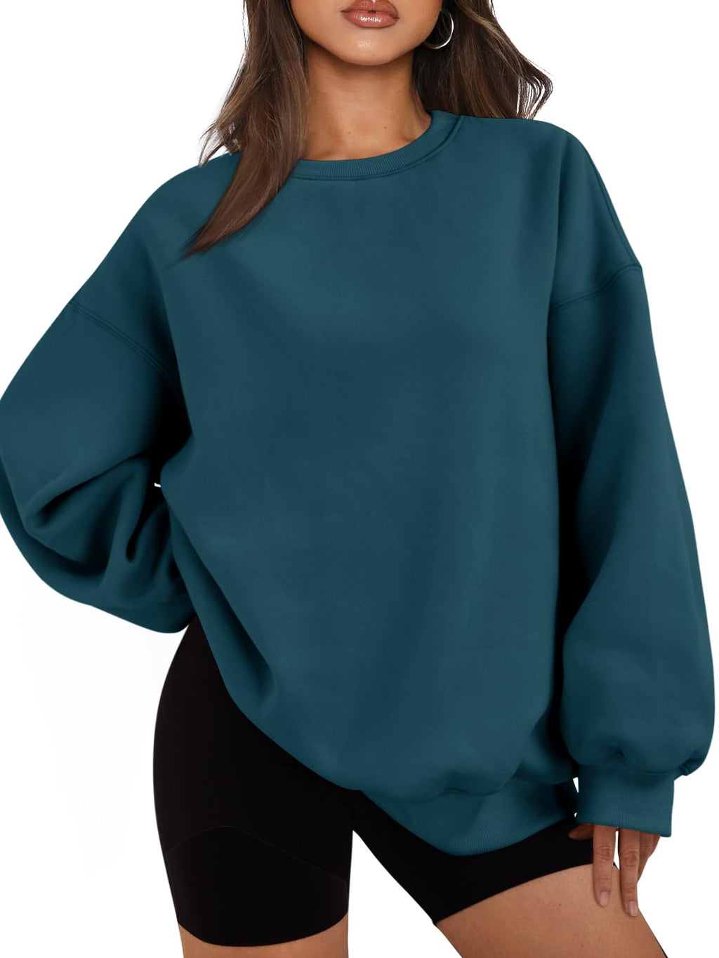EFAN Women’s Oversized Fleece-Lined Crewneck Sweatshirt