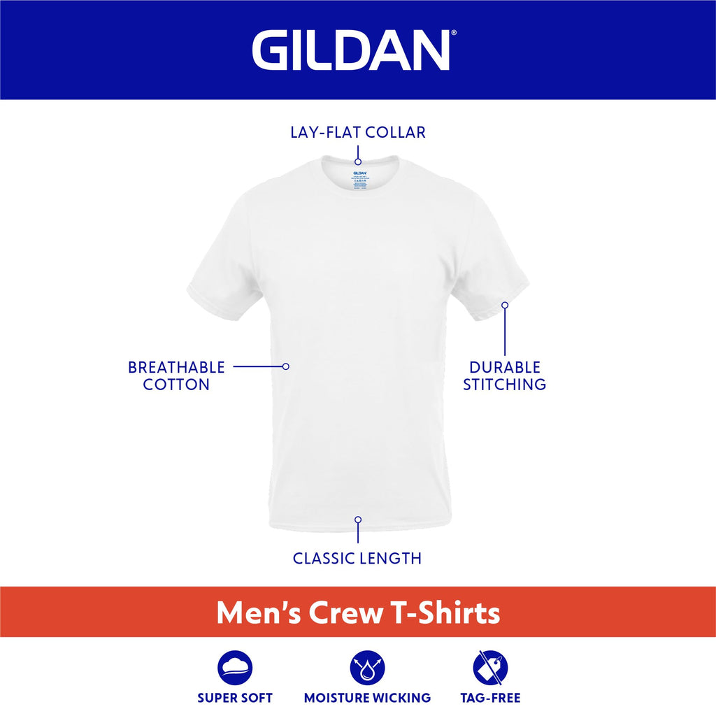 Gildan Men’s Cotton Crewneck T-Shirts, Multipack