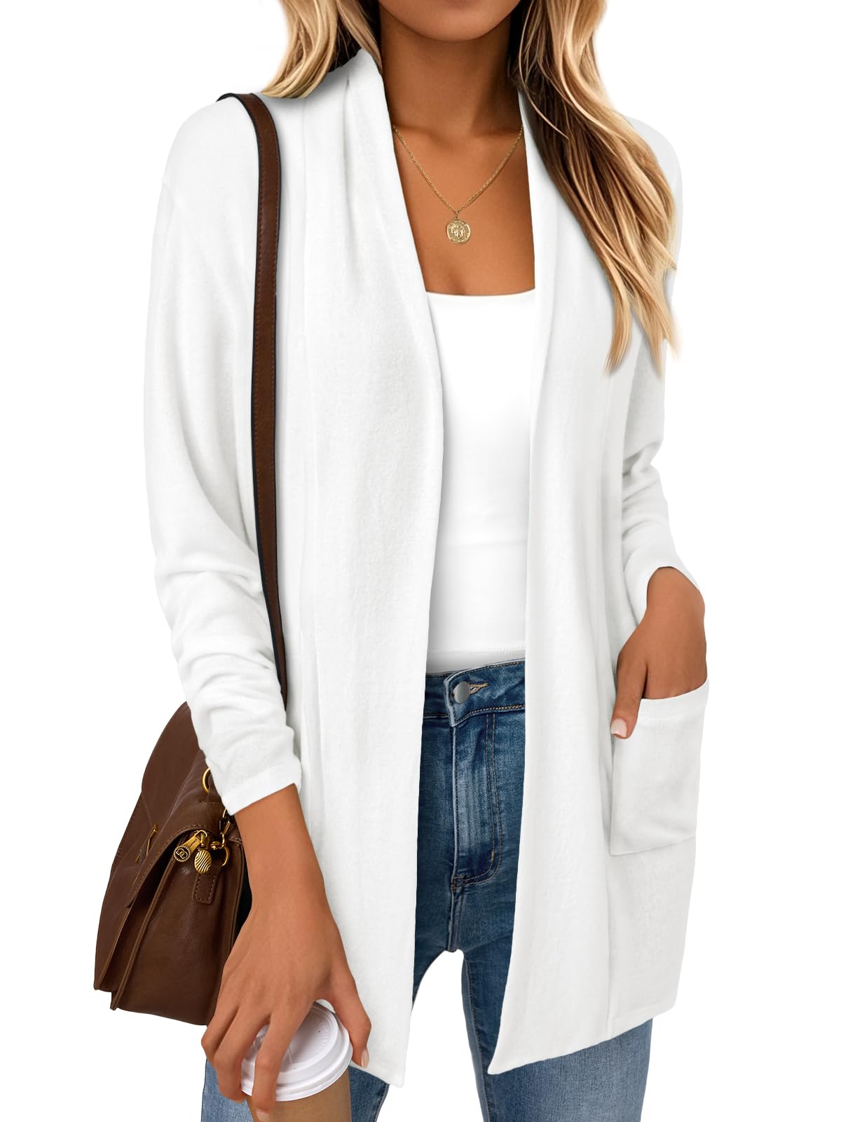 LILLUSORY Women’s Lightweight Cardigan with Pockets