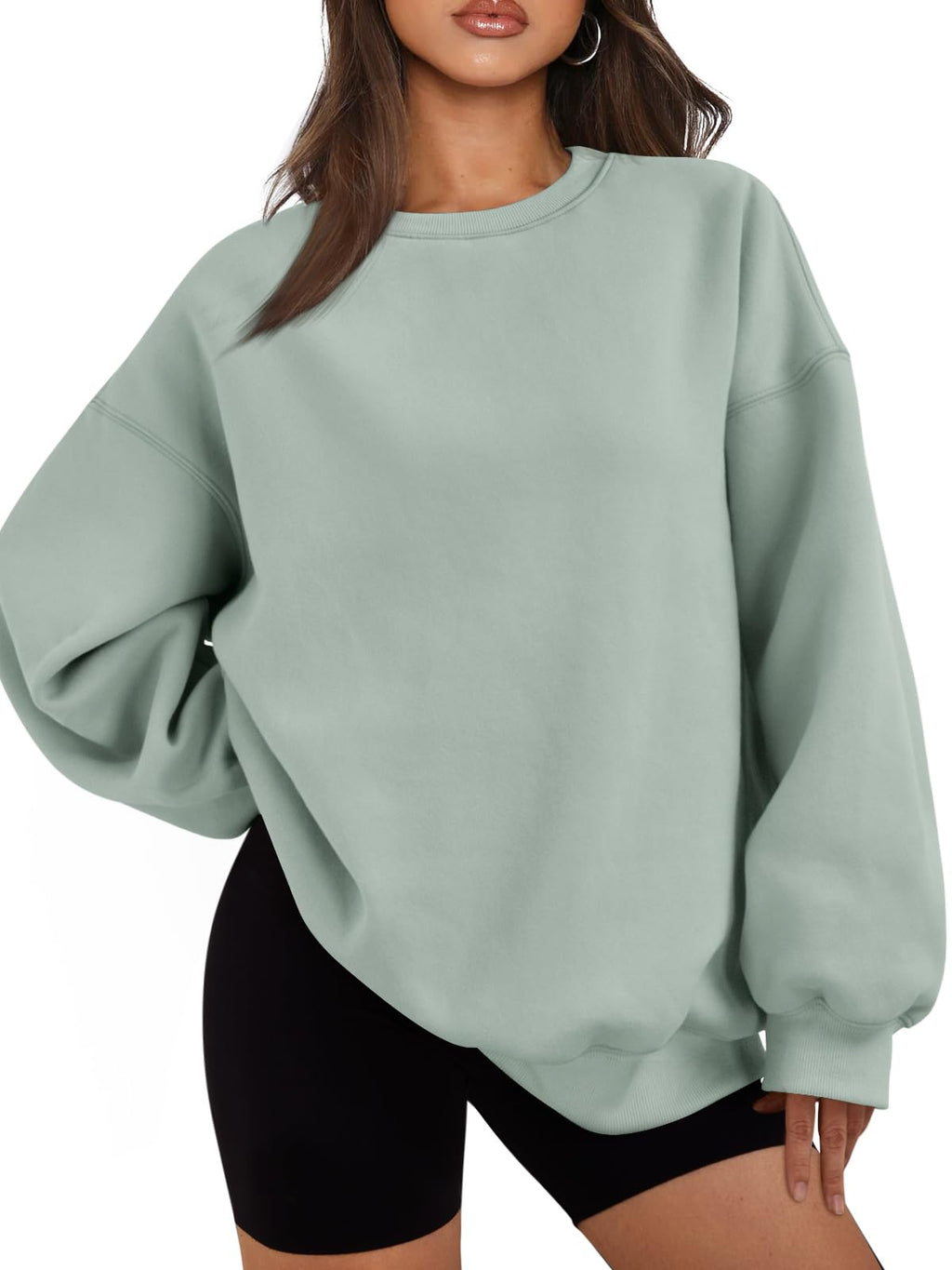 EFAN Women’s Oversized Fleece-Lined Crewneck Sweatshirt