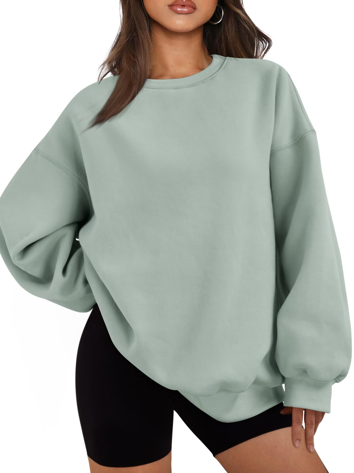 EFAN Women’s Oversized Fleece-Lined Crewneck Sweatshirt