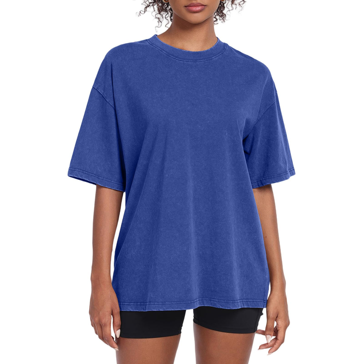 Women’s Oversized Vintage-Wash Cotton Tee