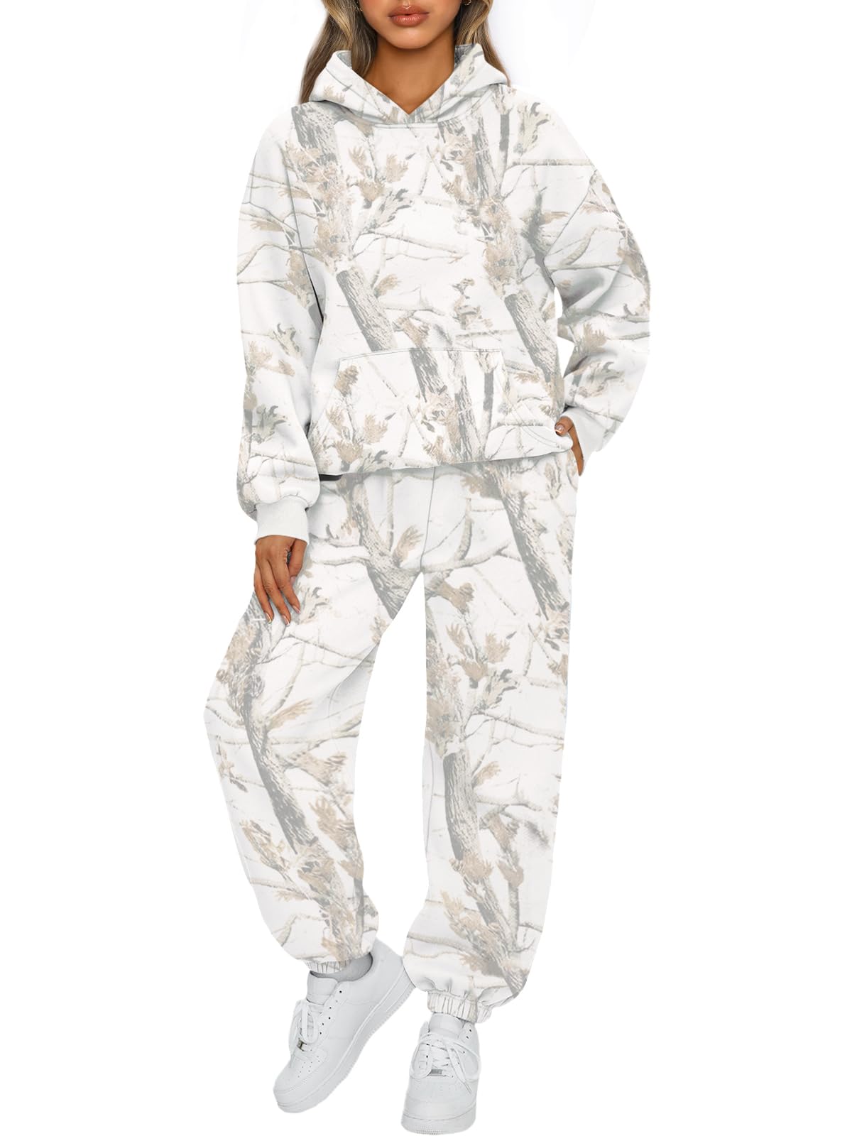 AUTOMET Women’s Oversized Fleece Hoodie & Joggers Set