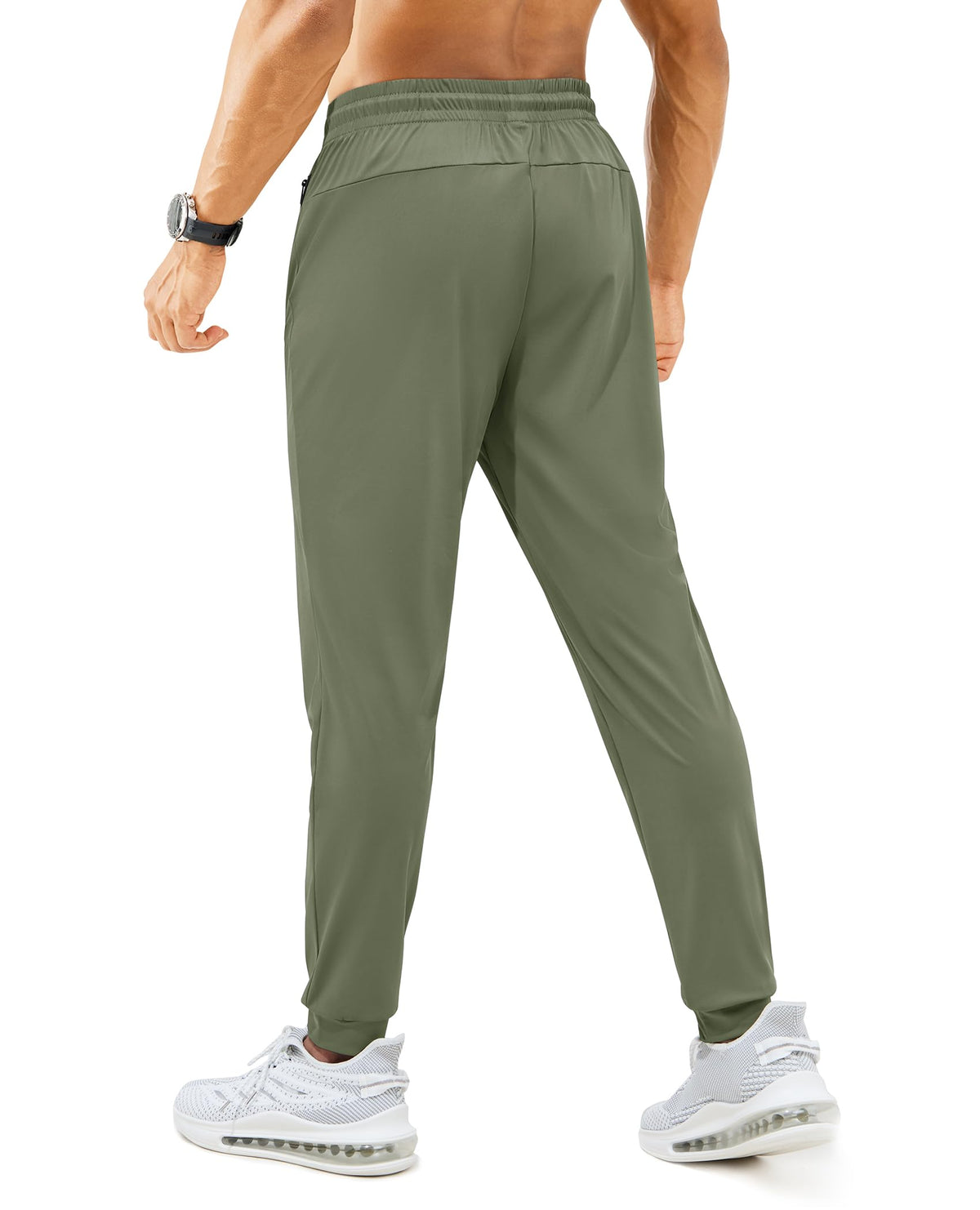 Men’s Lightweight Athletic Joggers with Zipper Pockets
