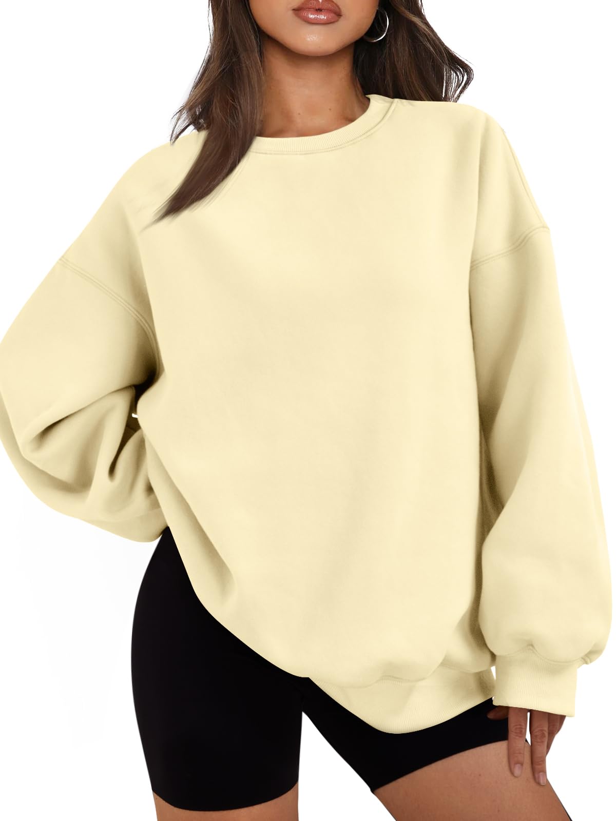 EFAN Women’s Oversized Fleece-Lined Crewneck Sweatshirt