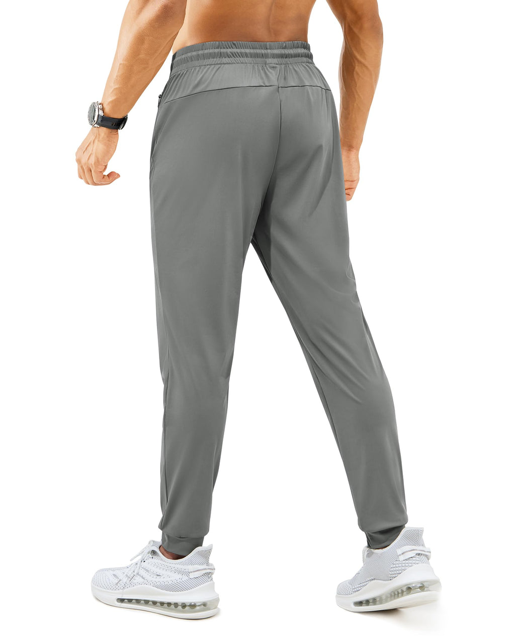 Men’s Lightweight Athletic Joggers with Zipper Pockets