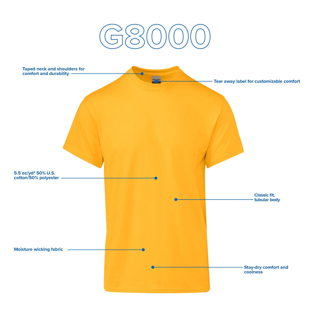 Gildan Unisex DryBlend T-Shirts, Multipack