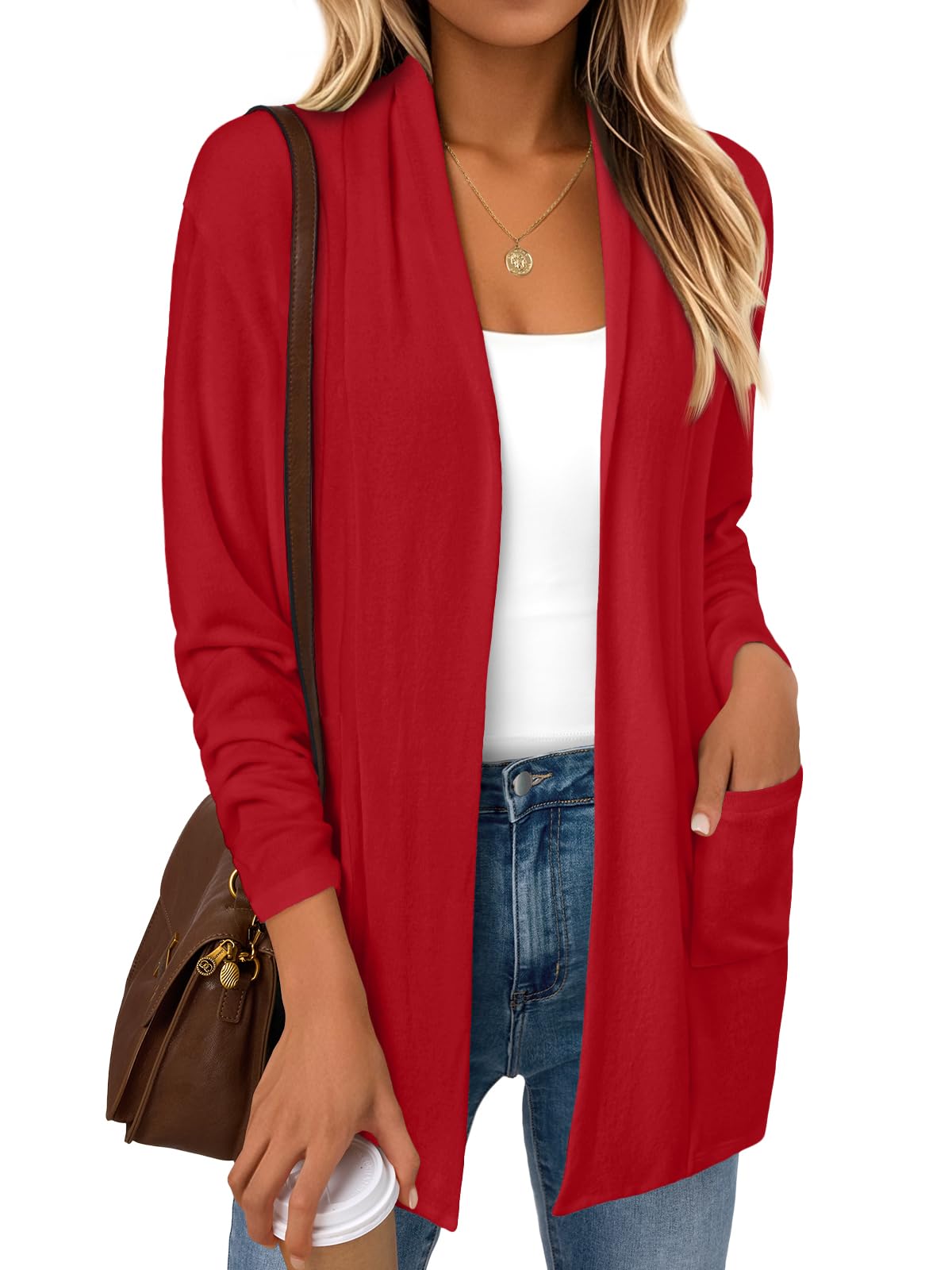 LILLUSORY Women’s Lightweight Cardigan with Pockets