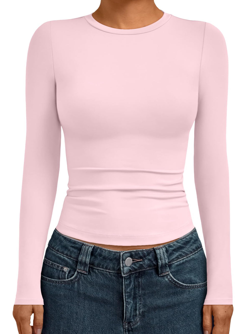 AUTOMET Women’s Fitted Long Sleeve Crewneck Top