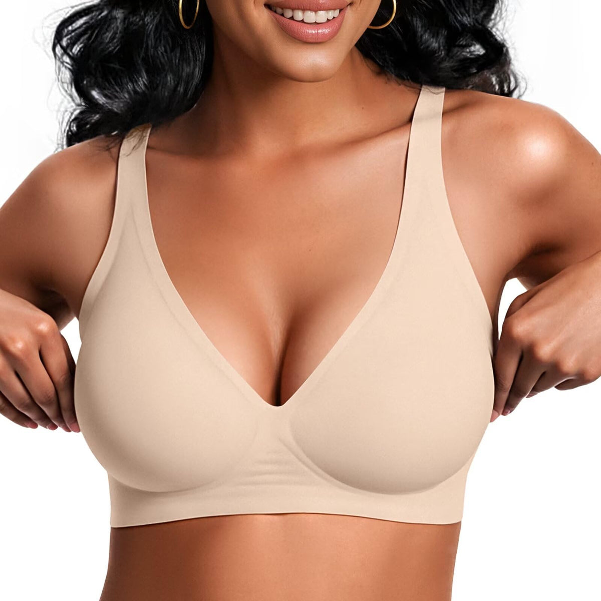 Vertvie Women’s Wireless Plunge Jelly Bra