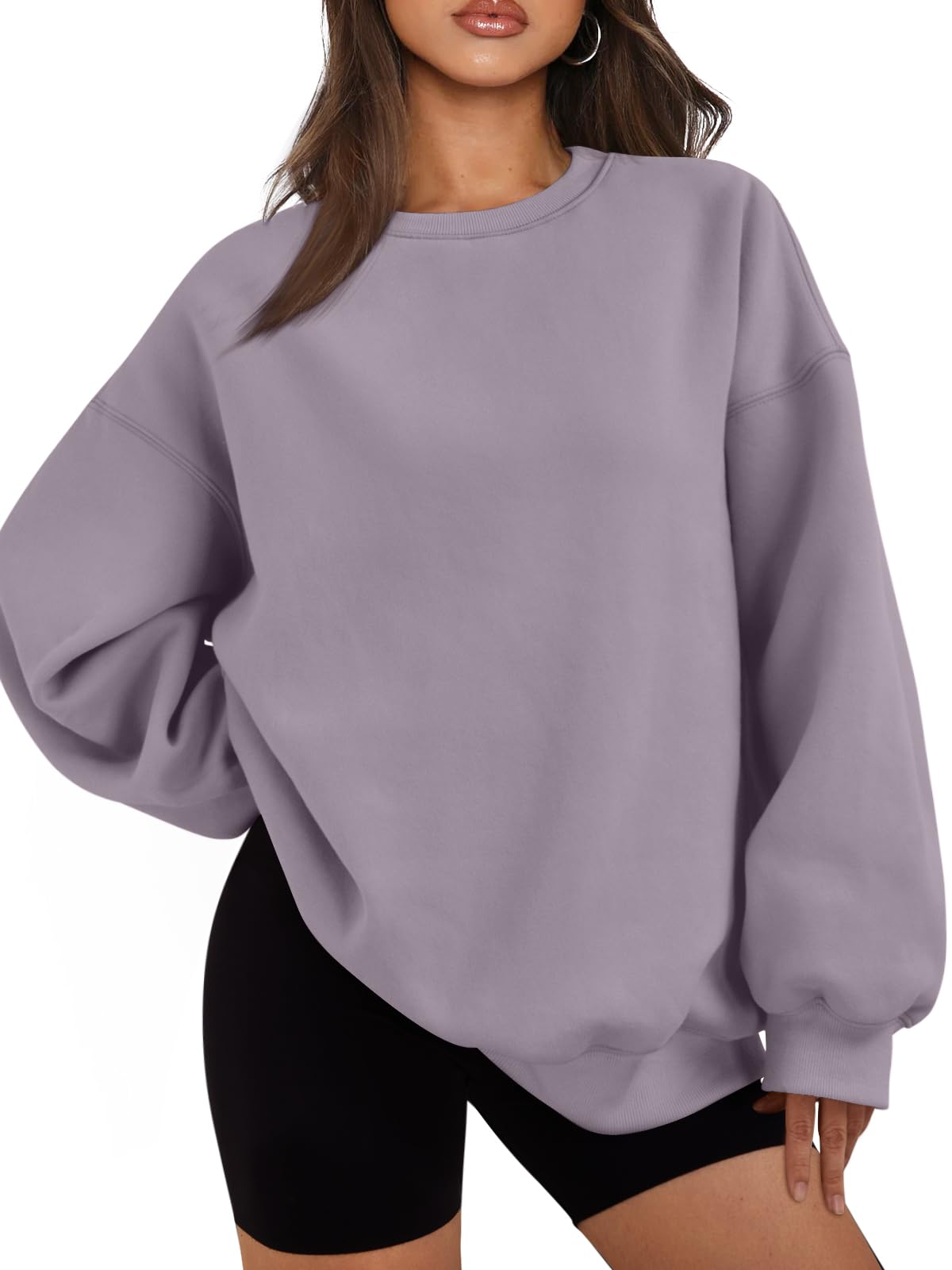 EFAN Women’s Oversized Fleece-Lined Crewneck Sweatshirt