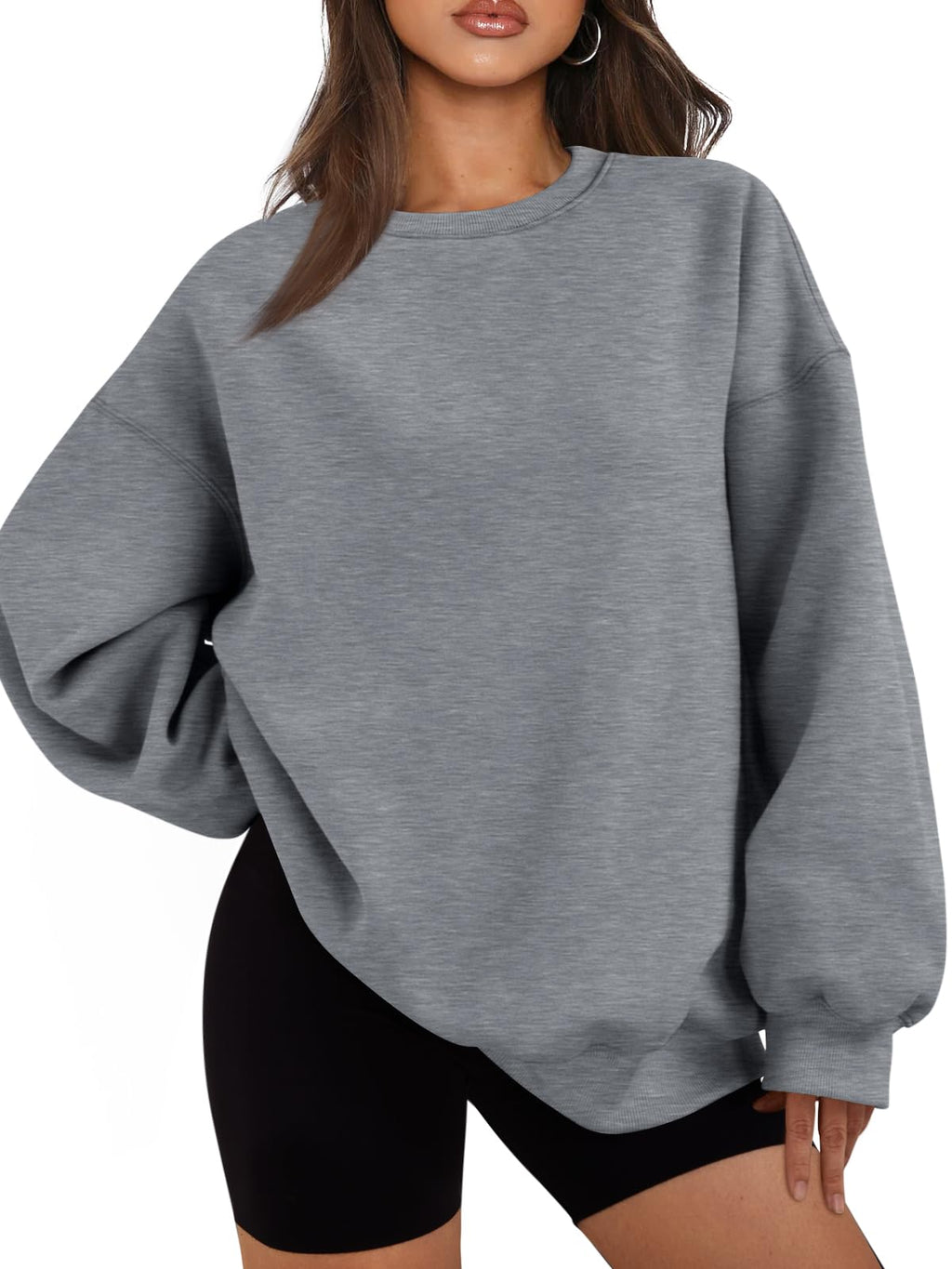 EFAN Women’s Oversized Fleece-Lined Crewneck Sweatshirt